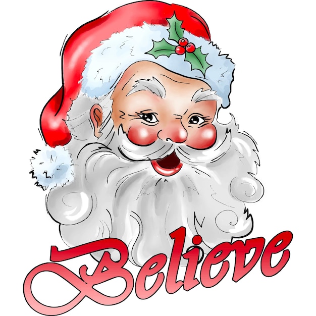 Natale png babbo natale retrò