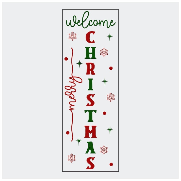 Christmas porch sign door svg design bundle