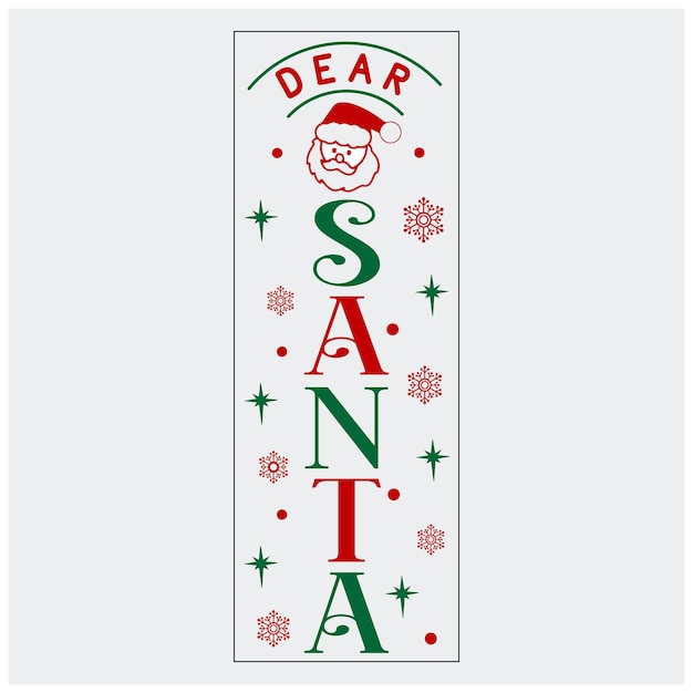 Christmas Porch Sign Vertical Porch Sign SVG bundel voor deur en achtergrond Ontwerpen