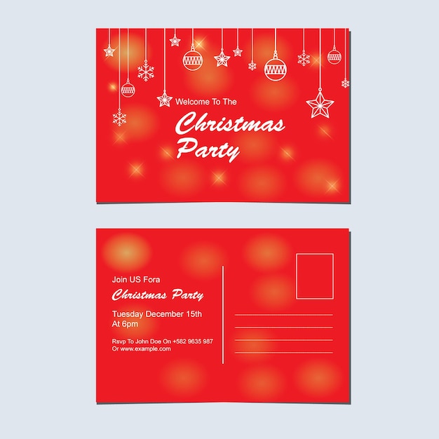 Vector christmas post card design