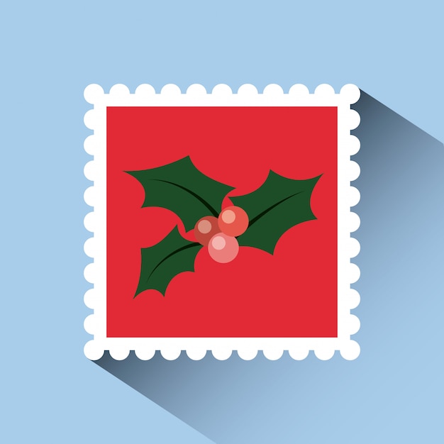 Christmas post stamp