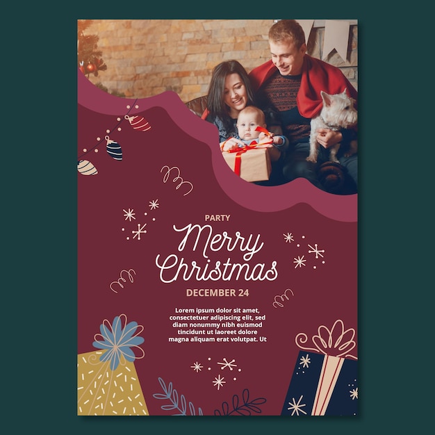 Christmas poster a4 concept