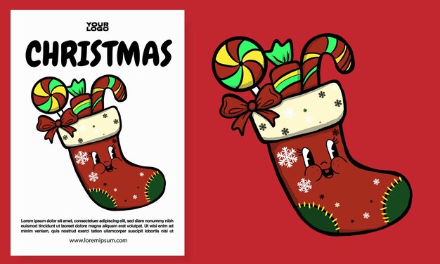 CHRISTMAS POSTER ART FLYER ILLUSTRATION