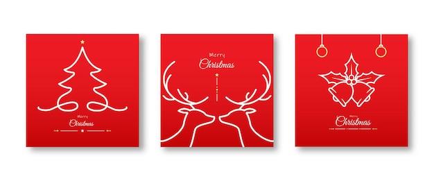 クリスマスポスターカードのテンプレート