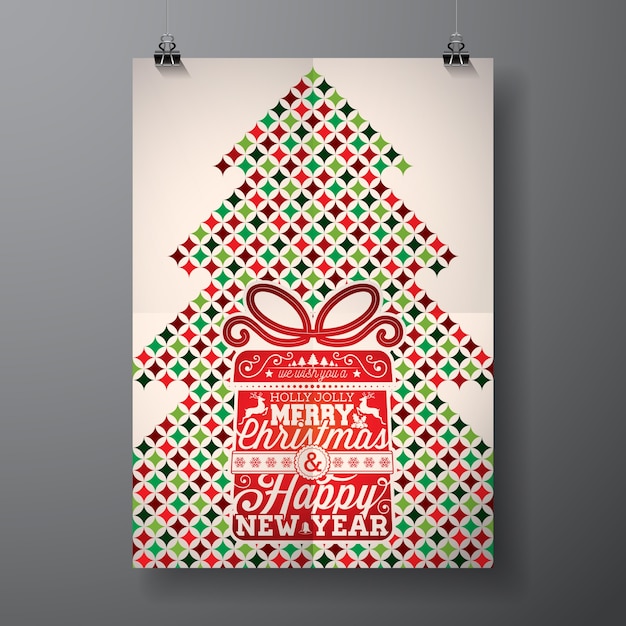 Vector christmas poster design