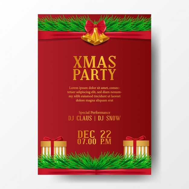 Vector christmas poster template