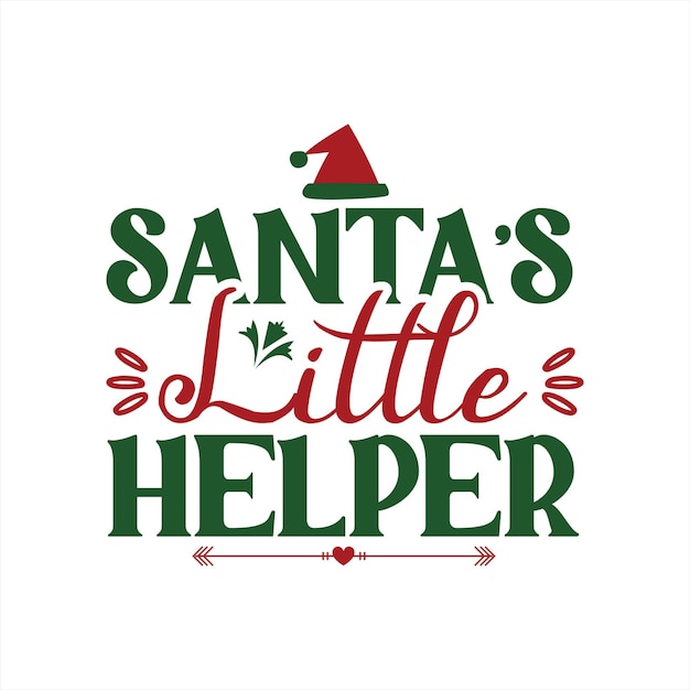 A christmas poster that says santa's little helper