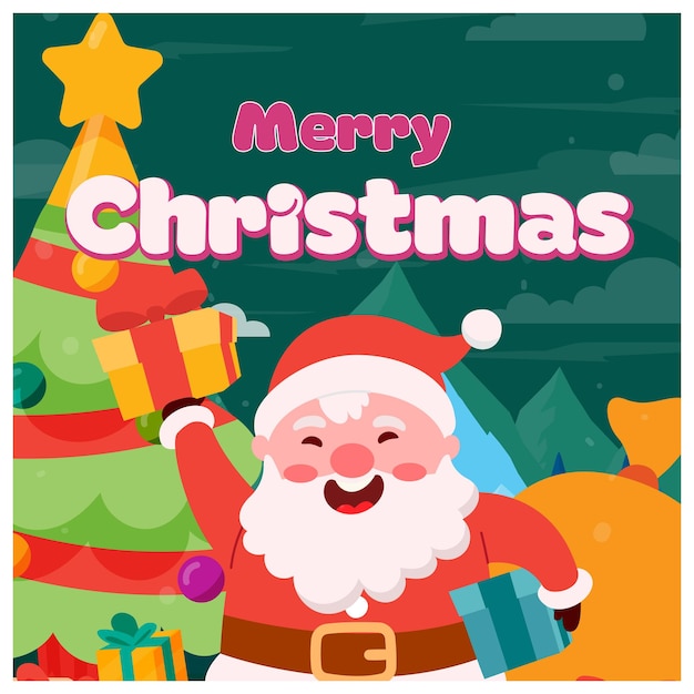 christmas poster vector icon illustration cute