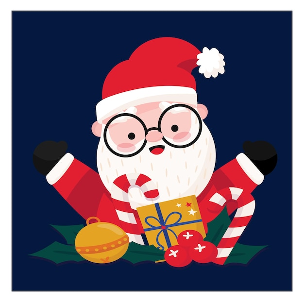 christmas poster vector icon illustration cute
