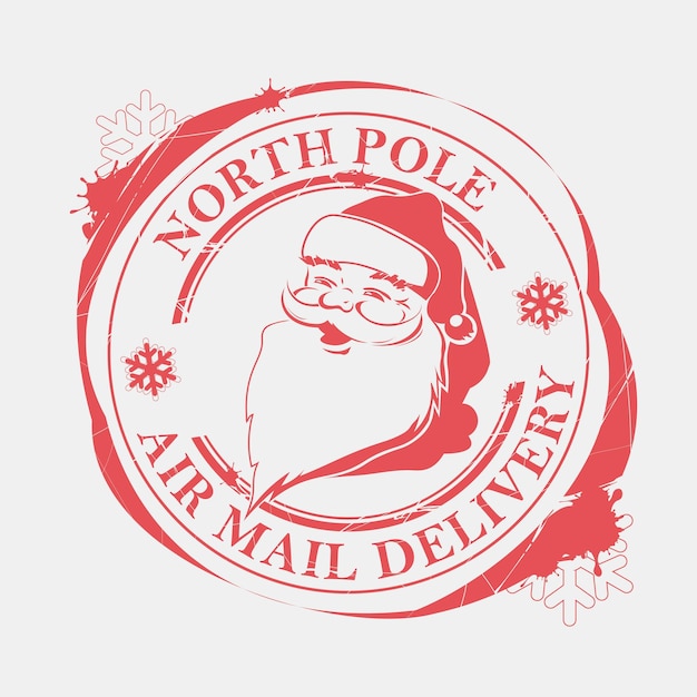 christmas print with snowflakes blots and a pattern of santa claus
