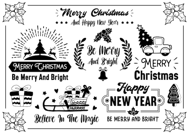 Illustrazione di citazione di natale vettore per banner, poster, flyer