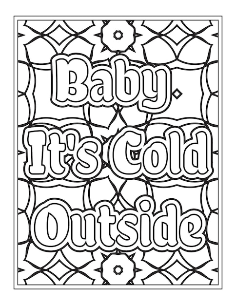 Christmas Quotes Coloring Book Page