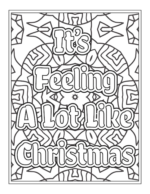 Christmas quotes coloring book page