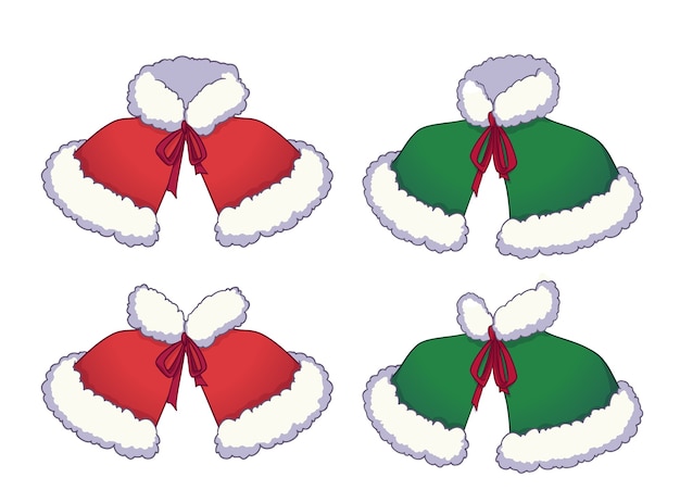 クリスマスの赤と緑のマント