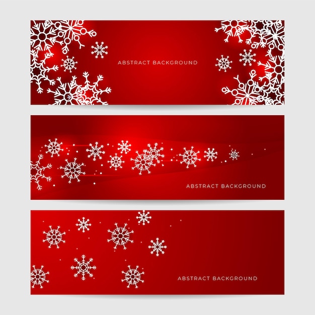 Christmas red background with snow and snowflake Christmas card with snowflake border vector illustration