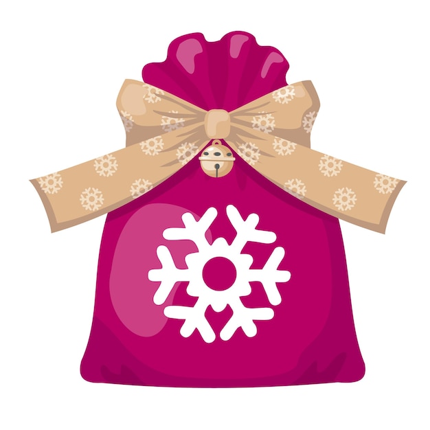 CHRISTMAS RED GIFT BAG vector