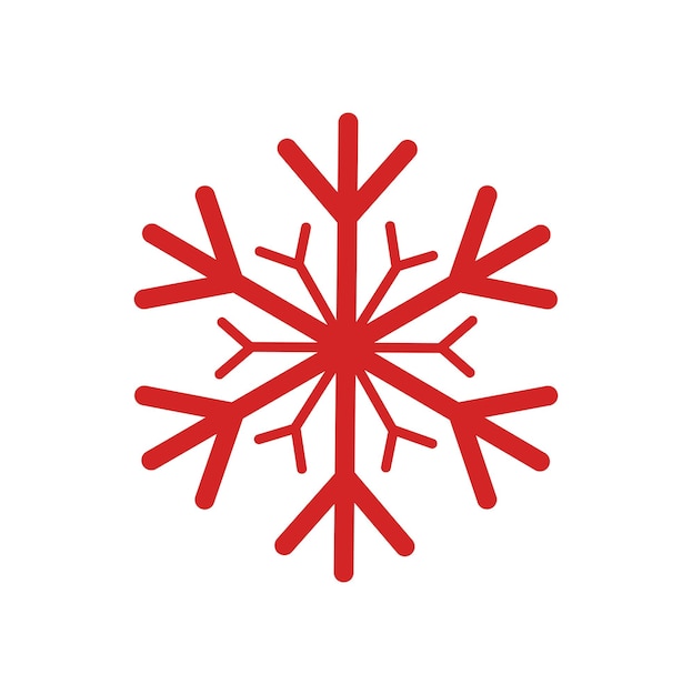 Christmas red snowflake