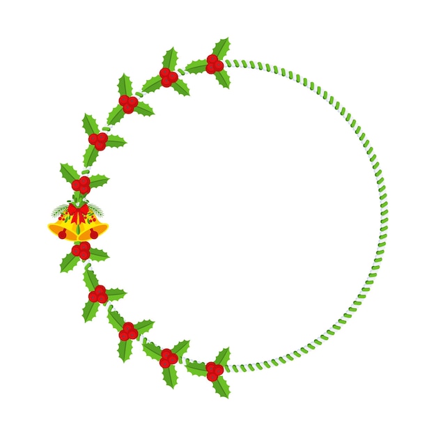 クリスマスの花束のフレーム 伝統的な冬の花束のアイコン