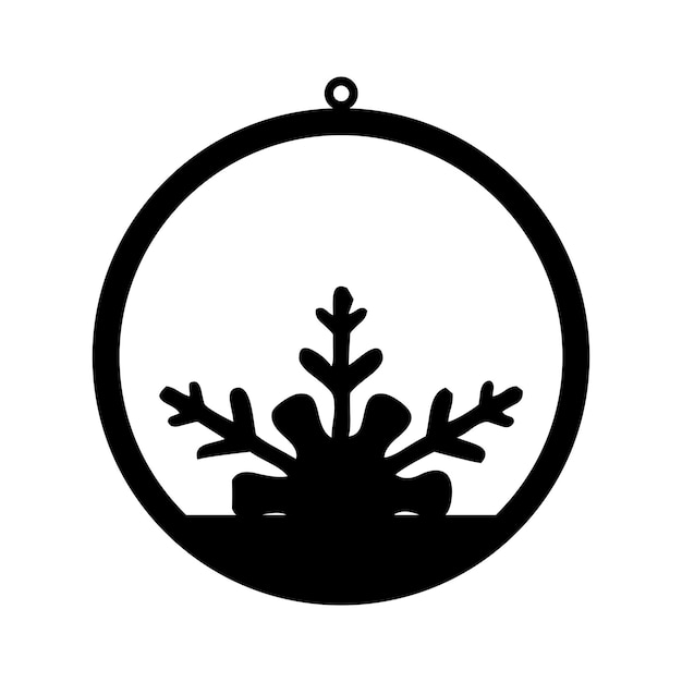 Christmas Round Illustration Christmas Ornament