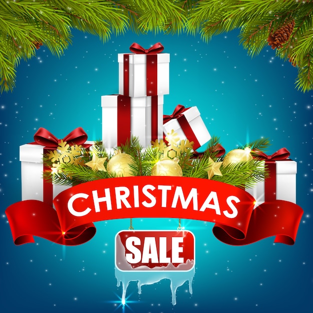 Christmas sale background 