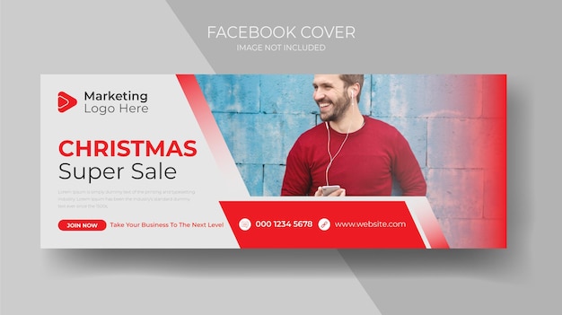 Christmas sale banner template horizontal christmas posters cards headers website