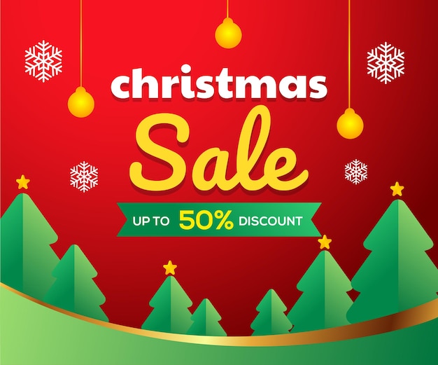 Christmas sale banner template