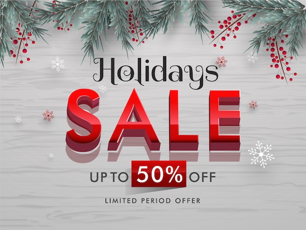 Vector christmas sale banner template