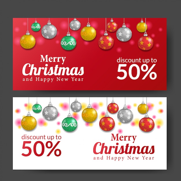 Christmas sale banner template