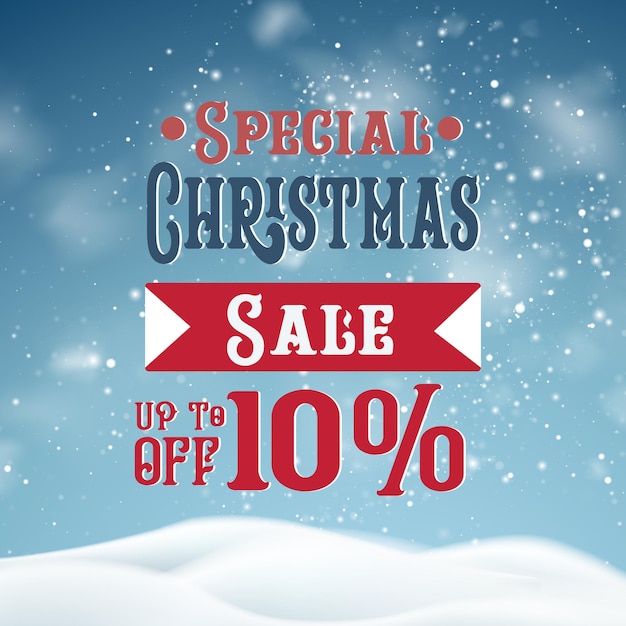 Christmas sale banner template