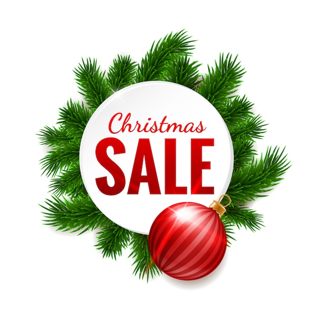 Christmas sale banner with frame