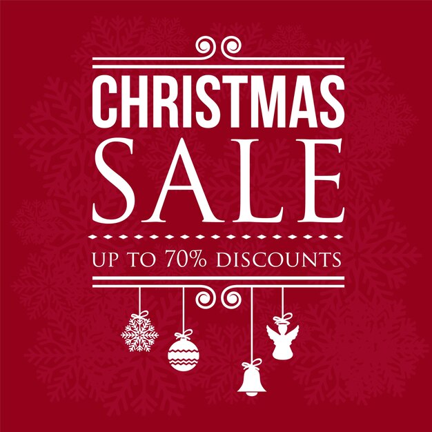 Christmas Sale Banner with red background