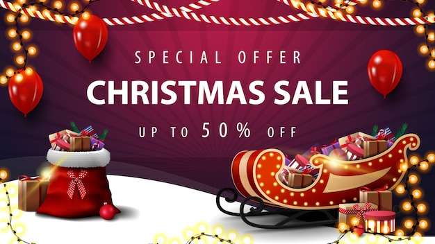 Vector christmas sale banner