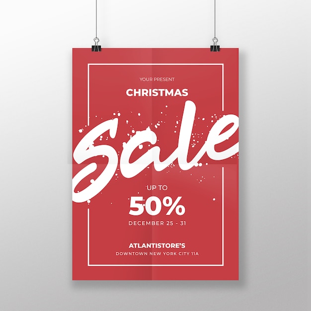 Vector christmas sale banner