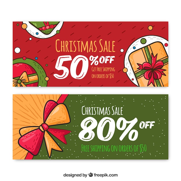 Christmas sale banners