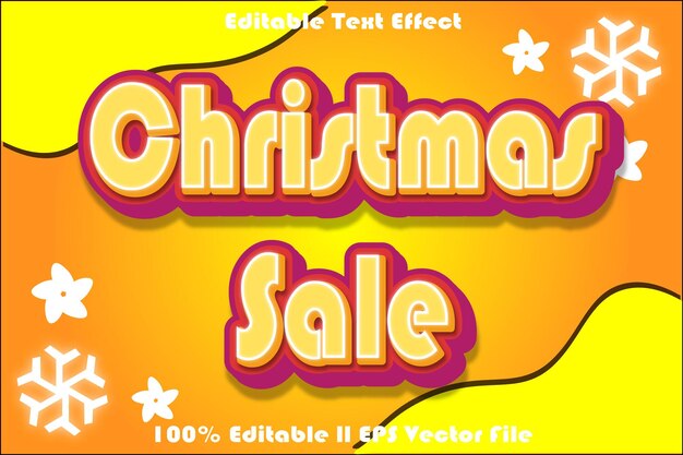 Christmas Sale Editable Text Effect