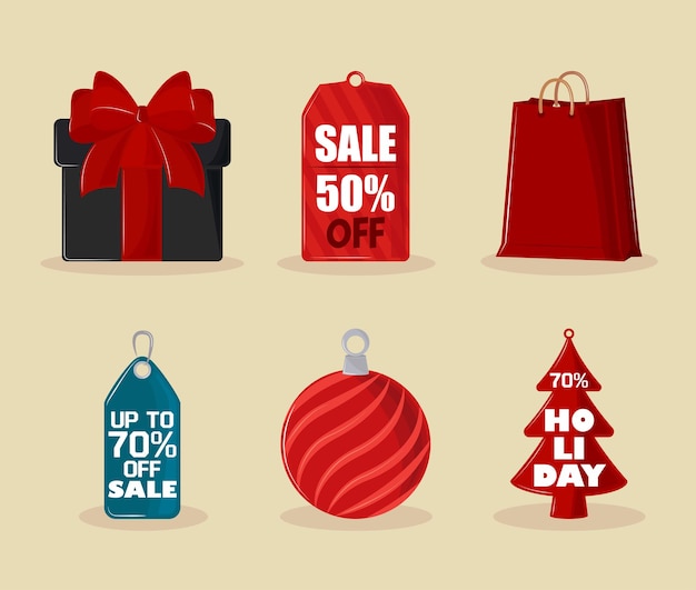 Christmas sale icons