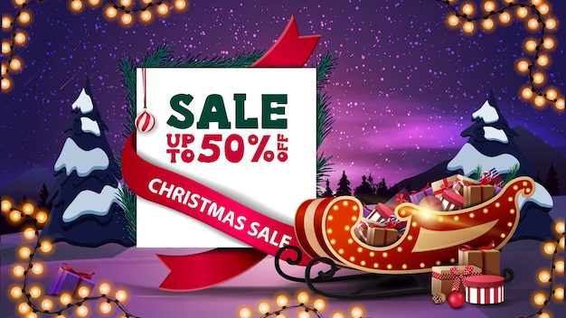 Vector christmas sale illustration