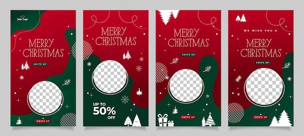 christmas sale instagram stories design template