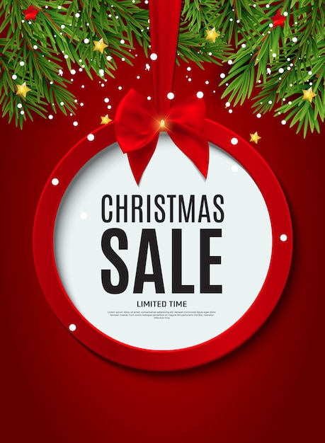 Vector christmas sale poster