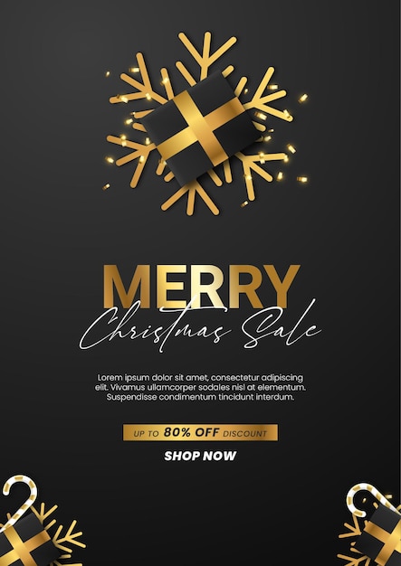 Vector christmas sale poster