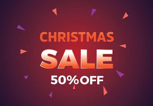 Christmas sale promotion poster banner with product display and festive decoration