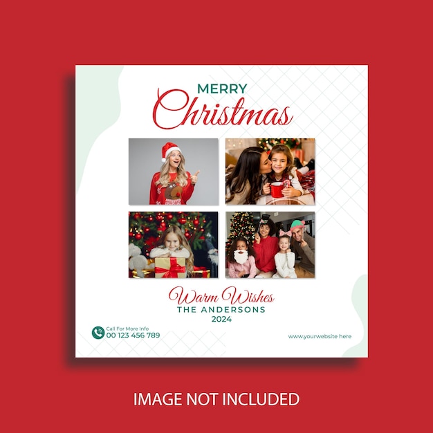 Christmas sale social media post web banner design