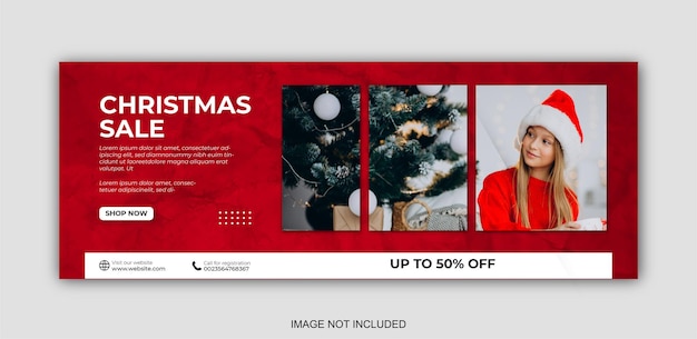 Christmas sale social media post web banner