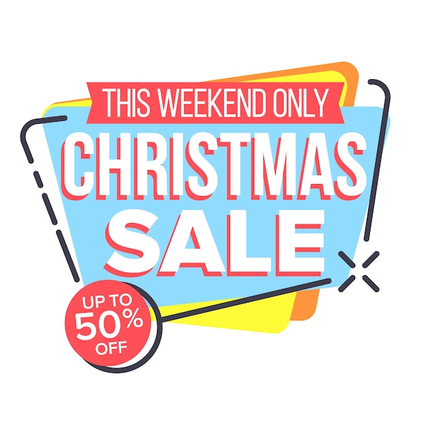 Christmas sale sticker