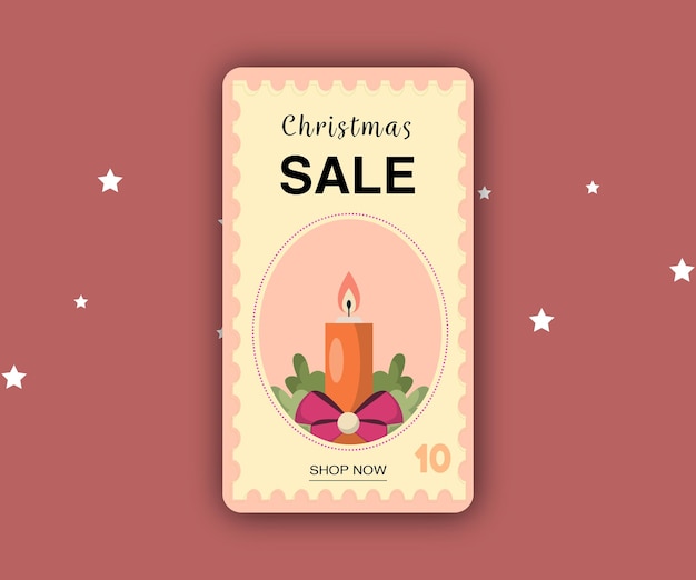 Christmas sale story illustration