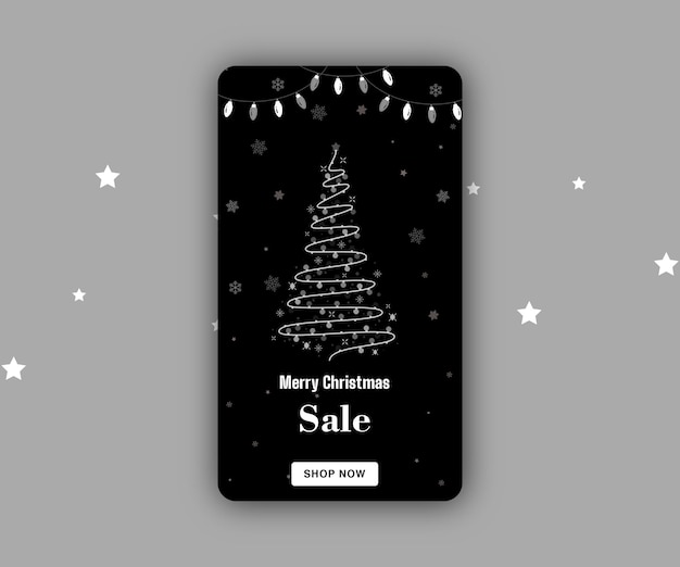 Christmas sale story illustration