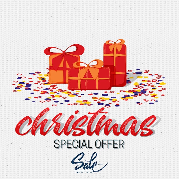Vector christmas sale, tag on a shoestring it can be used for product design during the discounts and sales