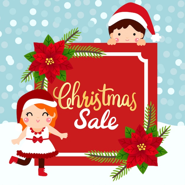 Vector christmas sale tags and coupons.