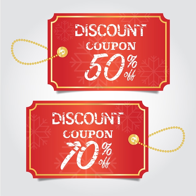 Christmas sale tags and coupons