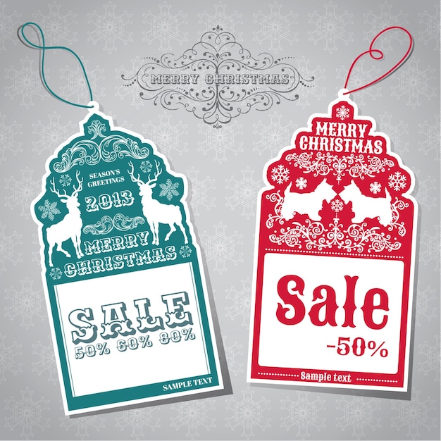 Christmas sale tags